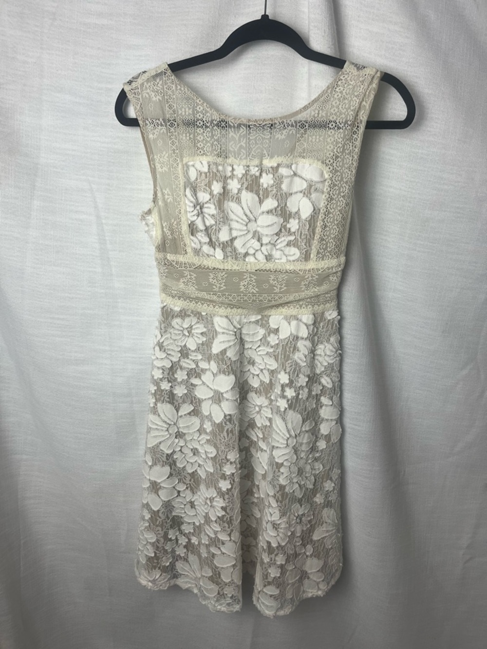 Moulinette Soeurs White Floral Lace Embroidered Dress Wedding Bridal Summer